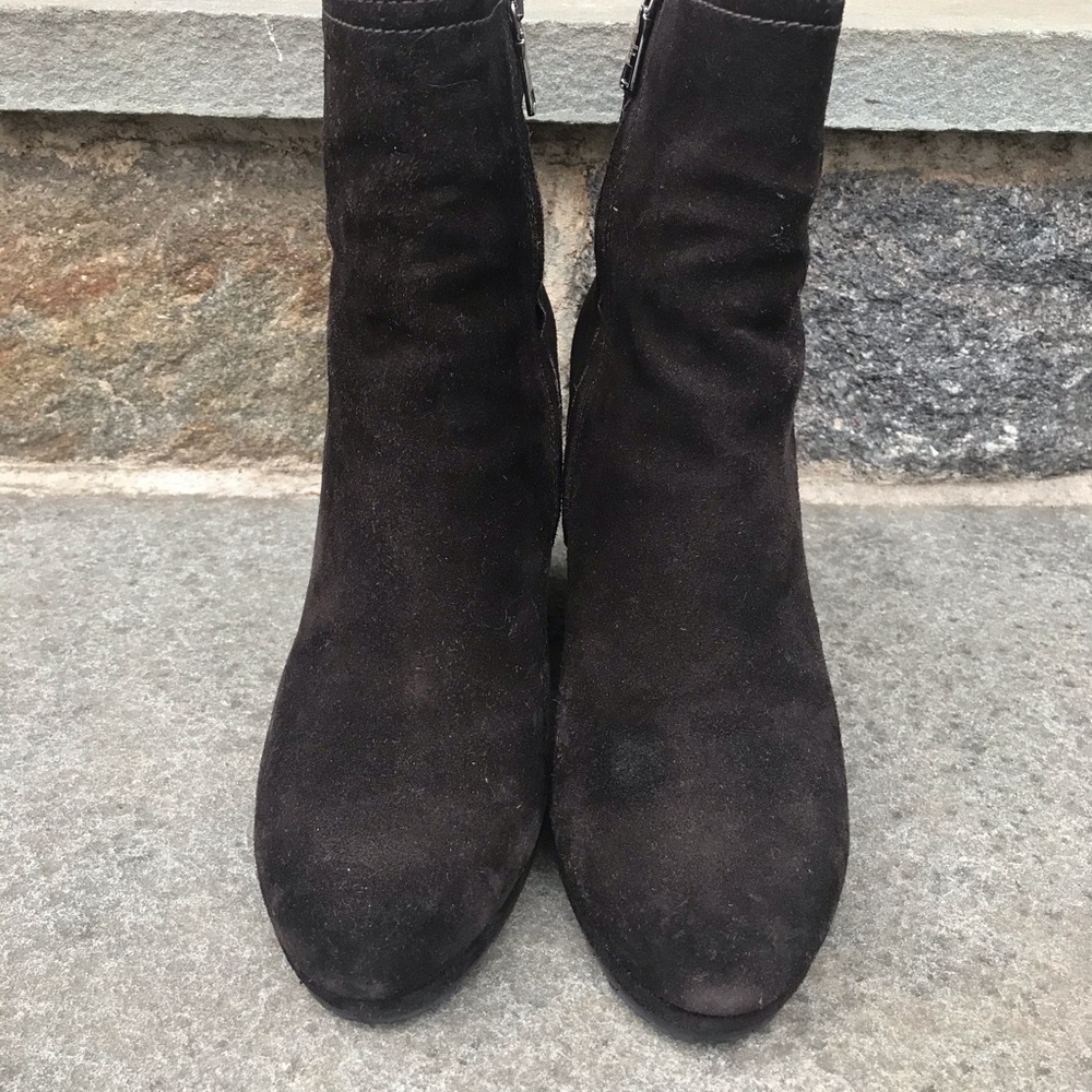 Prada Wedge Boots, Brown Suede